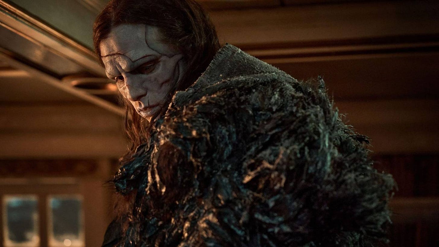 The Creature on the ship in Guillermo del Toro's Frankenstein
