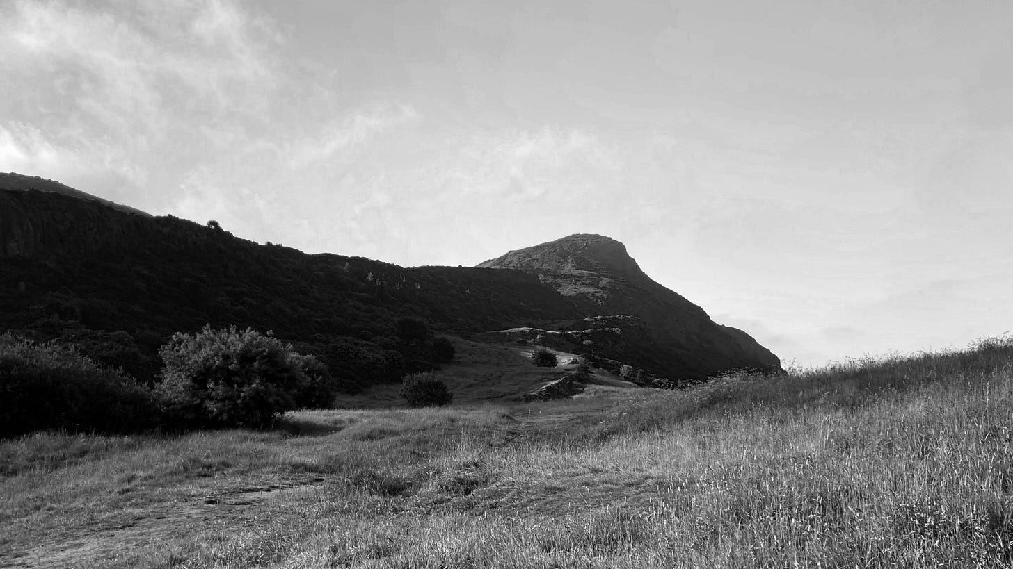 Large, grassy hill in Scotland. Large, grassy hill in Scotland.