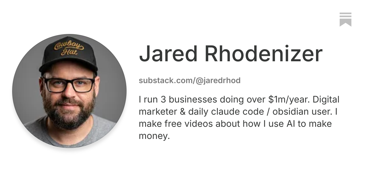 Jared Rhodenizer | Substack