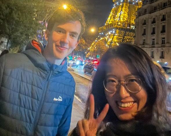 Inside the Musee des arts et des metiers; selfie with Noora