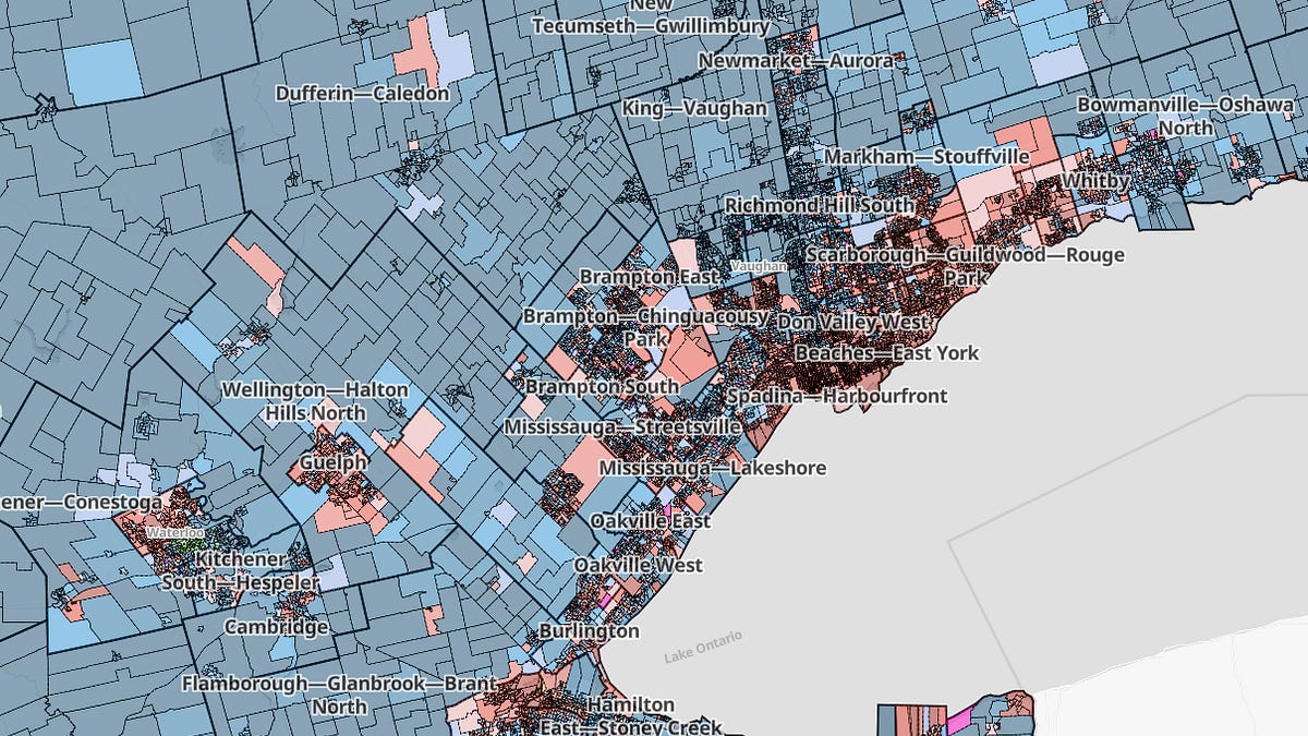 An Overly Detailed Map of the 2025 Canadian General Election