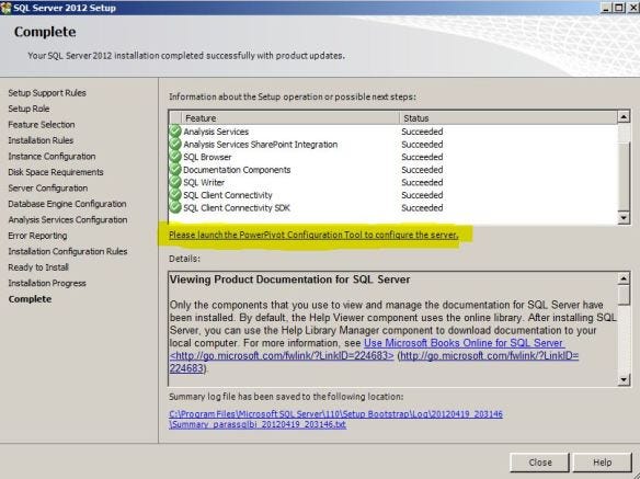 SQL Server PowerPivot For Sharepoint 2 SQL Server PowerPivot For Sharepoint post installation