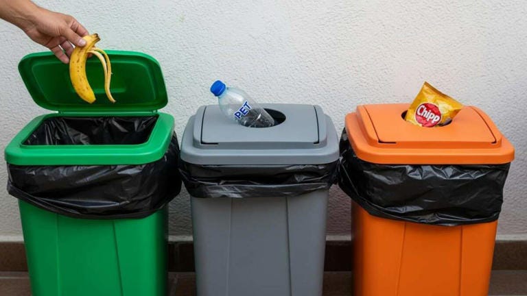 Infographic of CDMX trash separation colors 2026