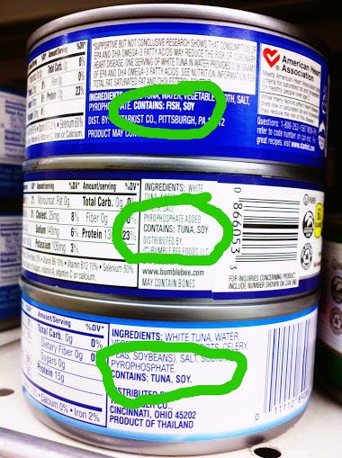 Green Dreams Detroit: WHY DOES TUNA CONTAIN SOY?!