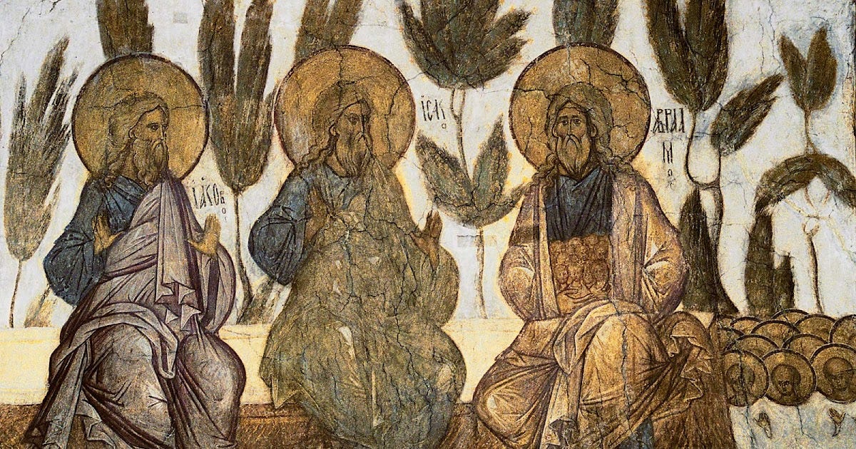 Orthodox Iconography of the Bosom of Abraham - The Catalog of Good Deeds