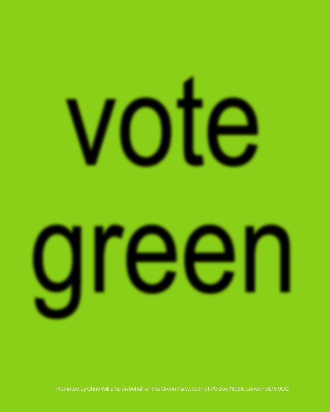 Text says 'vote green'