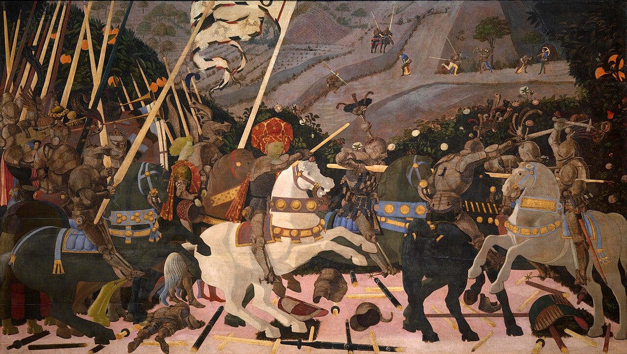Uccello Battle of San Romano foreshortening