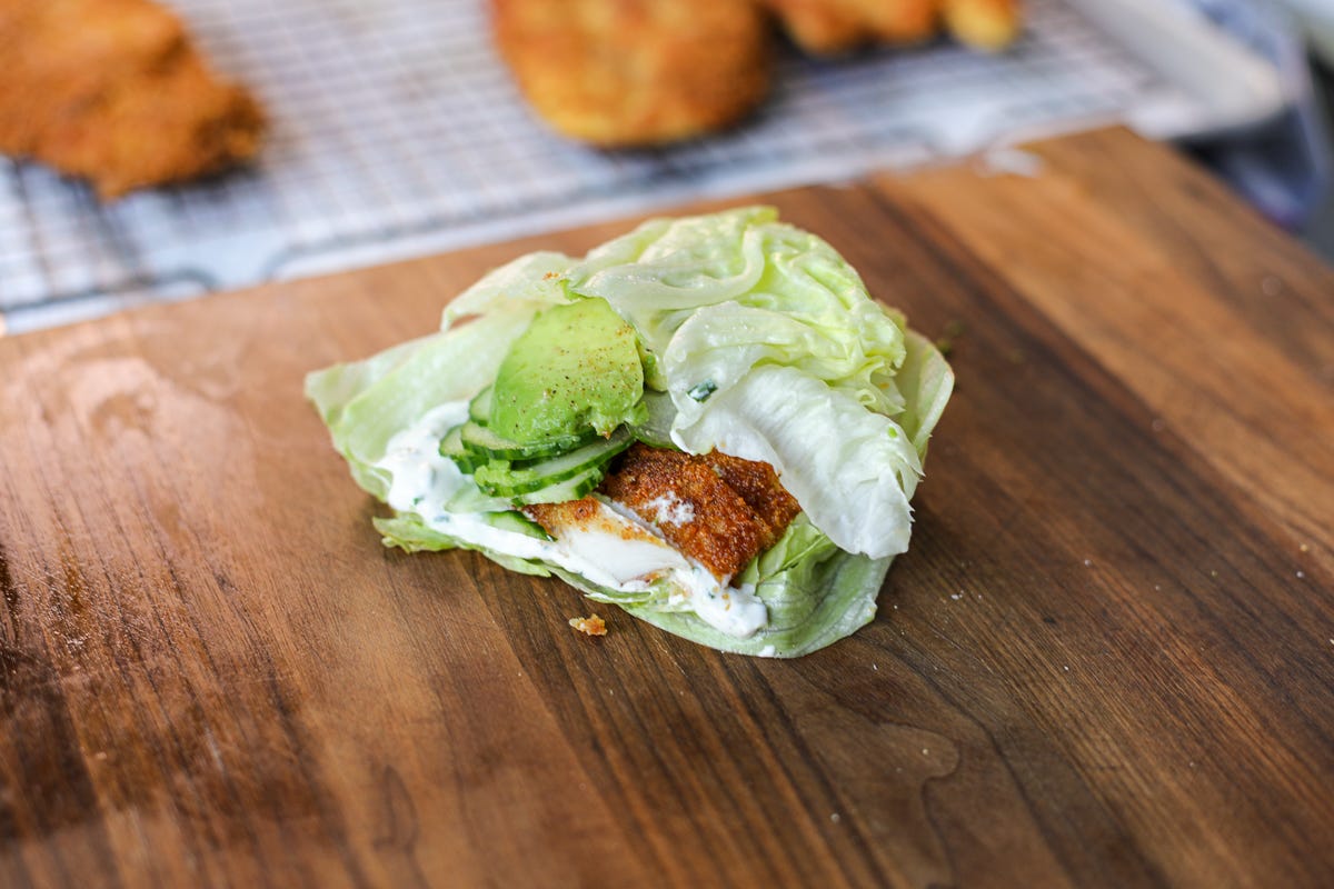 Crispy Chicken Lettuce Sandwich