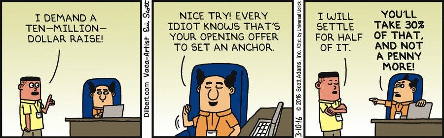 Dennis A V Dittrich on X: "#Anchoring: Dilbert's Asok Negotiates With Boss  https://t.co/T1cvKIdcyq https://t.co/KHrOuh3yPq" / X