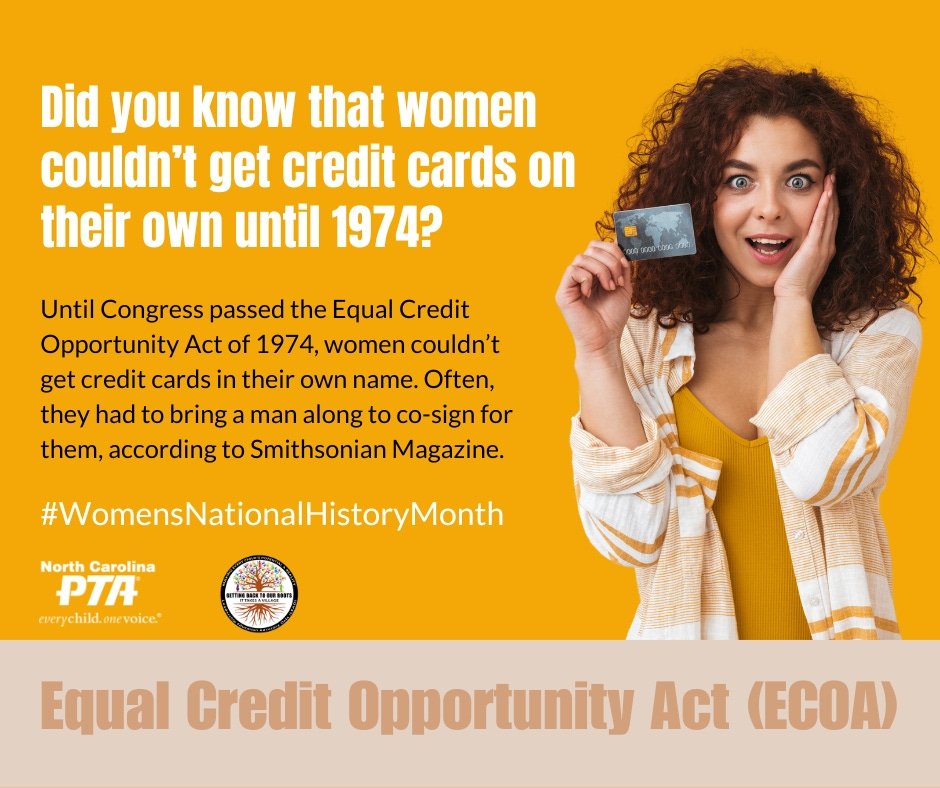 NorthCarolinaPTA on X: "Women couldn't get credit cards on their own until  1974. Legal work done by late Supreme Court Justice Ruth Bader Ginsburg  laid the foundation for the Equal Credit Opportunity
