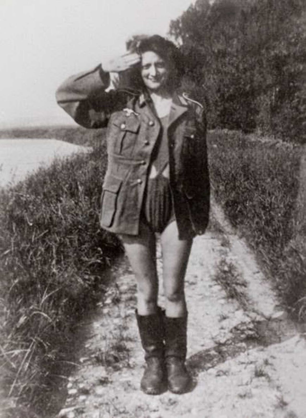 Another woman, identified as a collaborator, in France; her photo found on a captured German soldier, hinting at a hidden relationship. Another woman, identified as a collaborator, in France; her photo found on a captured German soldier, hinting at a hidden relationship.