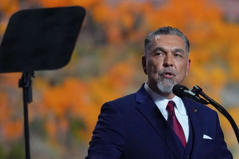 Republican candidate for the U.S. House in New Mexico, Greg Cunningham, gives a speech at the Republican convention in Dallas. Republican candidate for the U.S. House in New Mexico, Greg Cunningham, gives a speech at the Republican convention in Dallas.