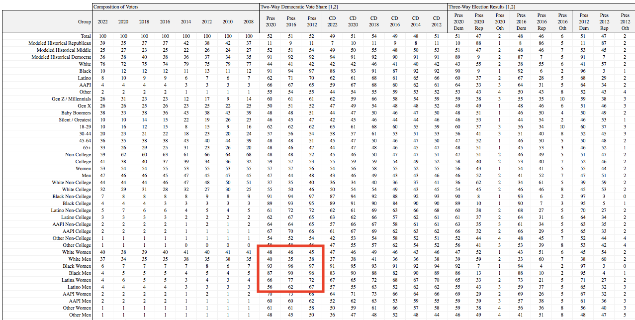 Demographic Voting Patterns US Elections
