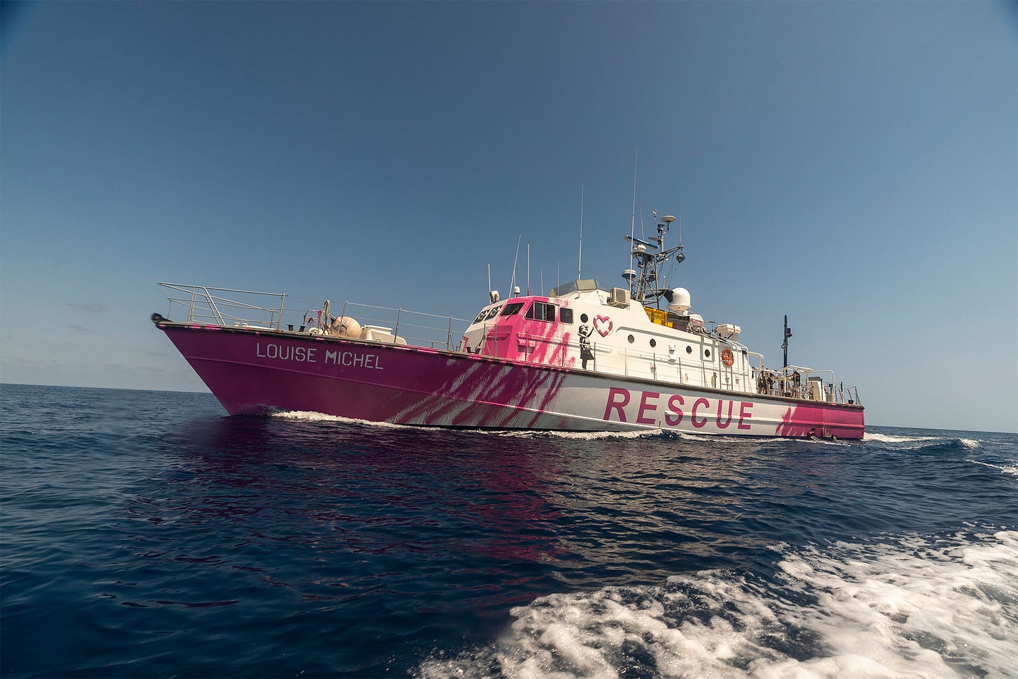Banksy Finances 'Louise Michel' Lifeboat to Rescue Refugees From the Mediterranean | Colossal Banksy Finances 'Louise Michel' Lifeboat to Rescue Refugees From the Mediterranean | Colossal