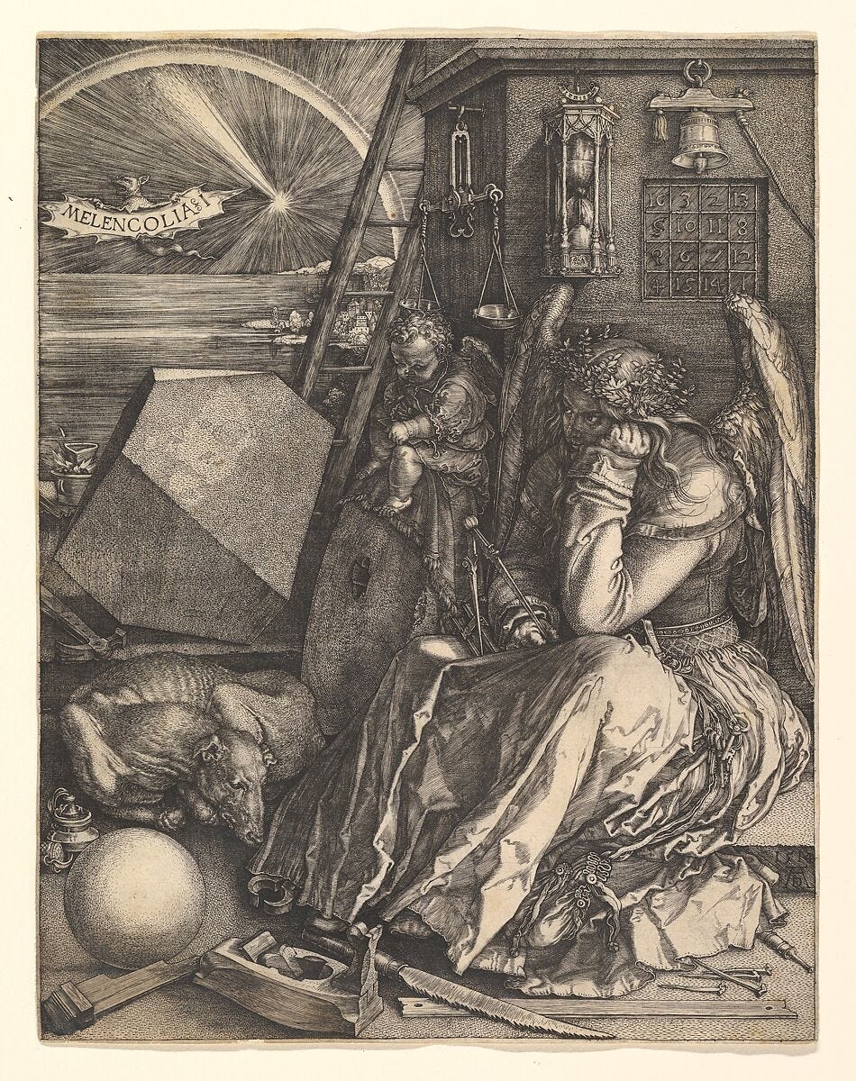 Melencolia I, Albrecht Dürer (German, Nuremberg 1471–1528 Nuremberg), Engraving Melencolia I, Albrecht Dürer (German, Nuremberg 1471–1528 Nuremberg), Engraving