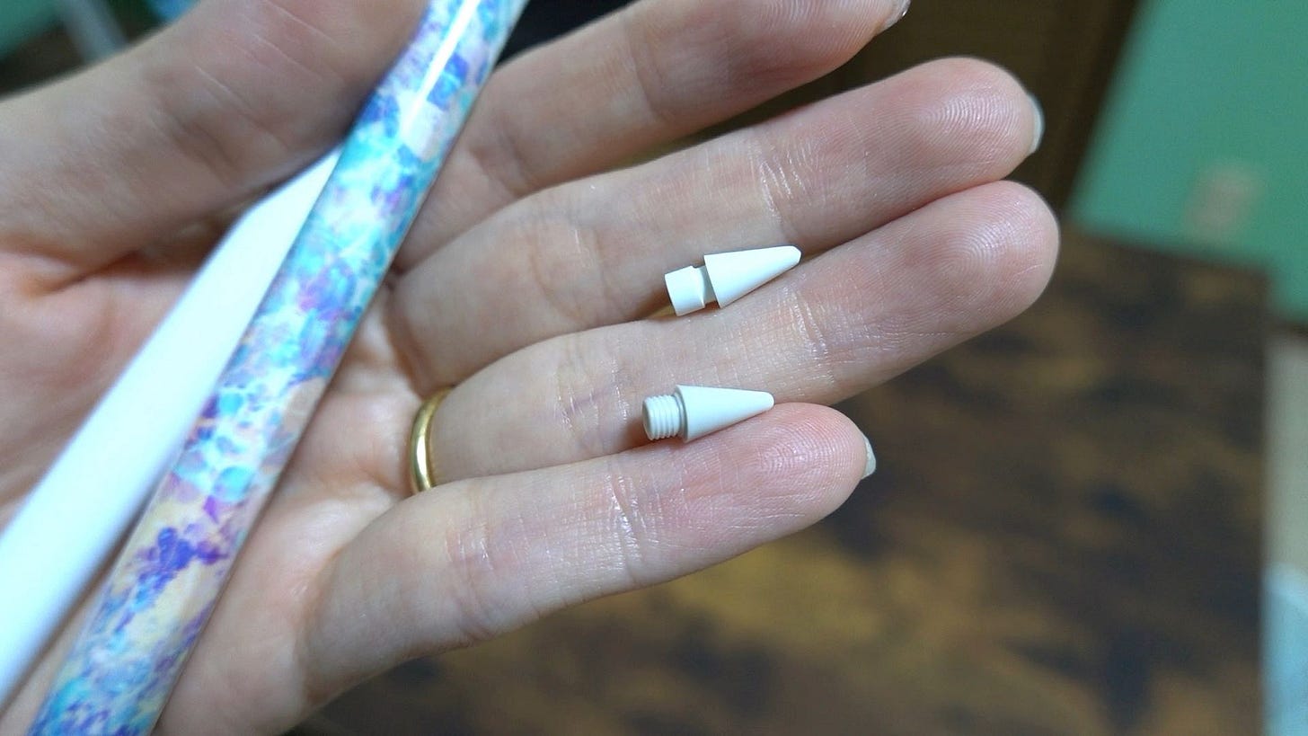 Apple Pencilとのペン先比較