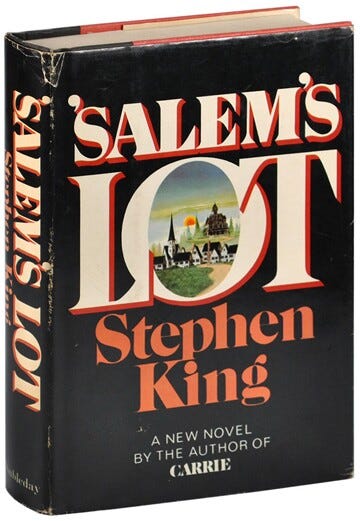Image of the first edition of Salem's Lot by Stephen King