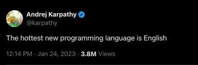 The hottest new programming language is English,” - Andrej Karpathy This  was also highlighted by Mashhood Rastgar just last Saturday. It's a point  that's really hitting home right now. As AI… |
