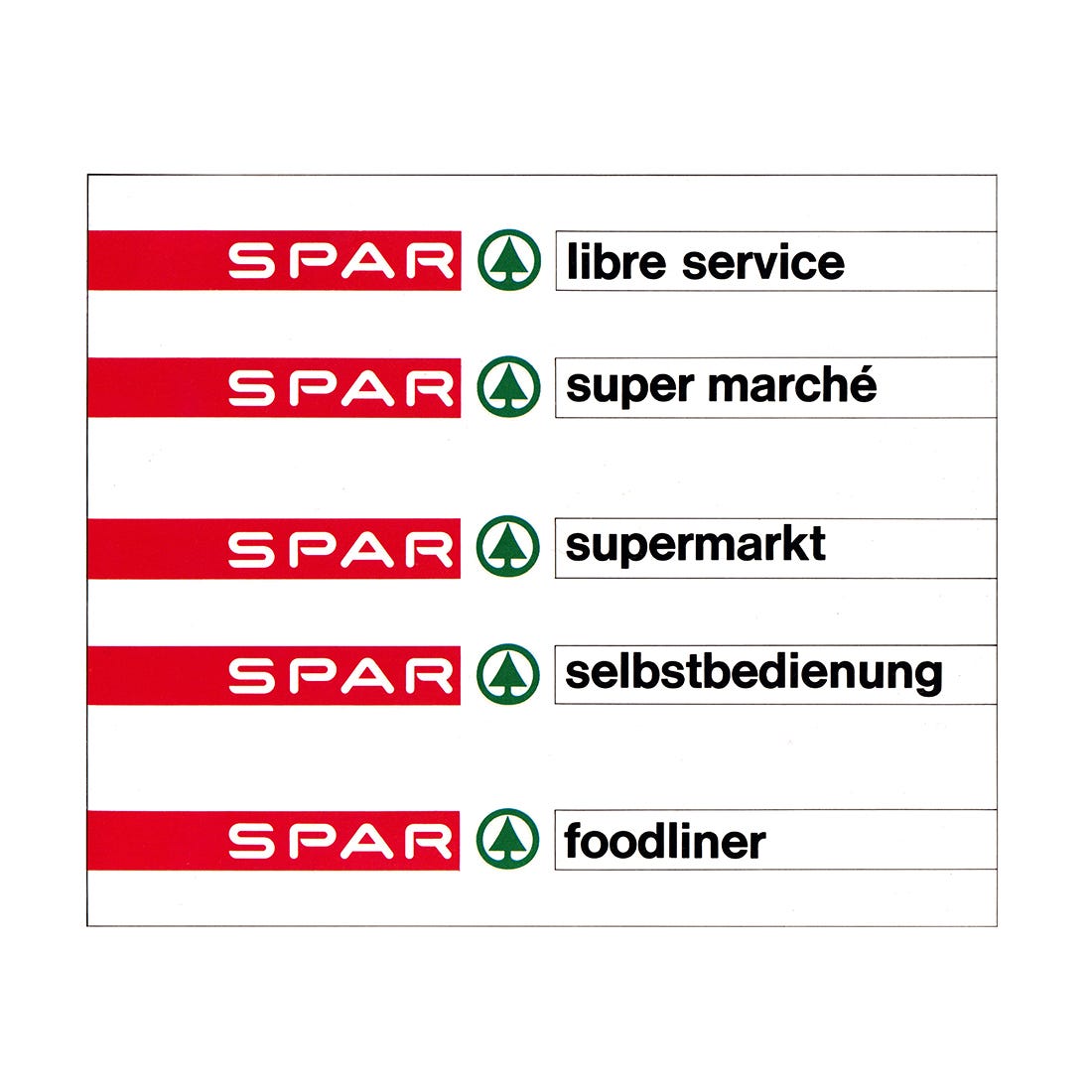 SPAR logo design by Raymond Loewy, 1970, Logo Histories