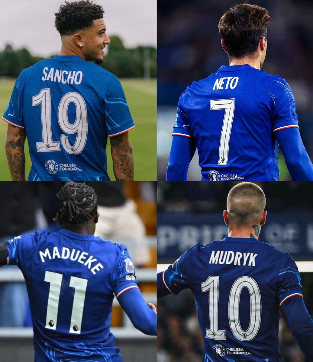Peter Not Drury on X: "Chelsea's Wing quality right now is insane😱 4  players fighting for two wings: RW - Noni Madueke x Pedro Nero LW - Jadon  Sancho x Mudryk Who