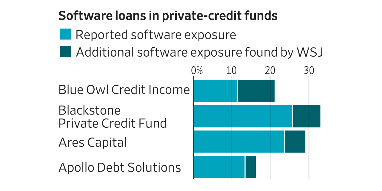 Private Credit's Exposure to Ailing Software Industry Is Bigger Than  Advertised - WSJ