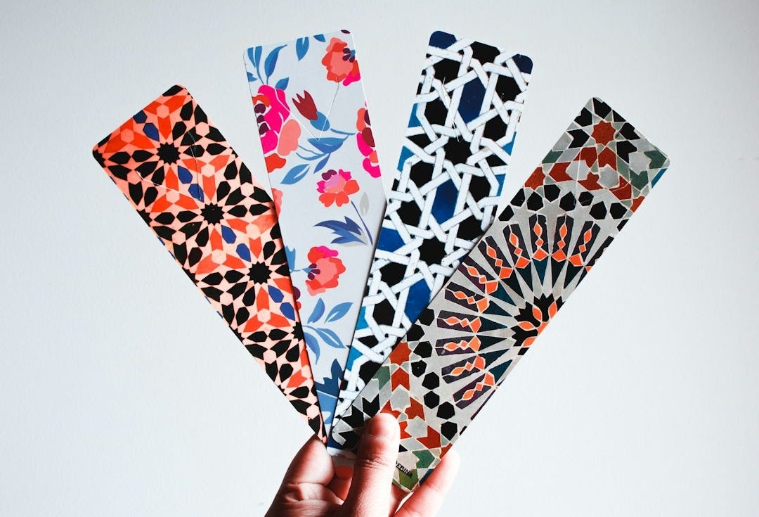 four multicolored ornaments