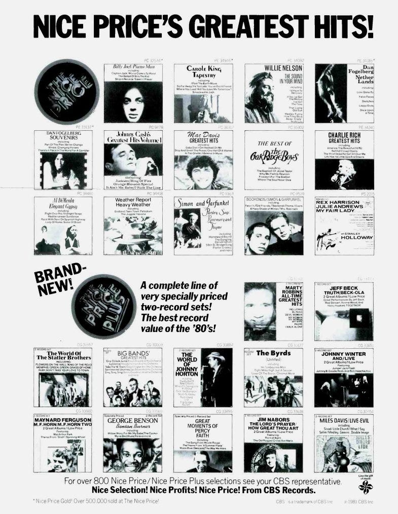 CBS Records' The Nice Price - The Retroist