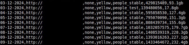 A few entries from our logs for people_stable showing over one billion records exposed in early December 2024.
