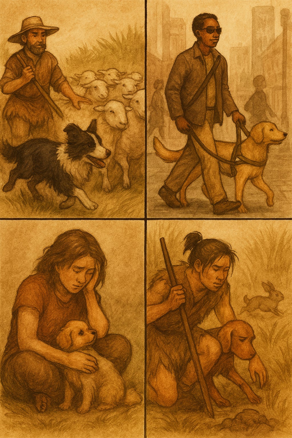 Examples on how dogs helped and continue helping humans