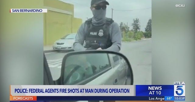 Federal immigration agents fire on vehicle during San Bernardino standoff -  YouTube