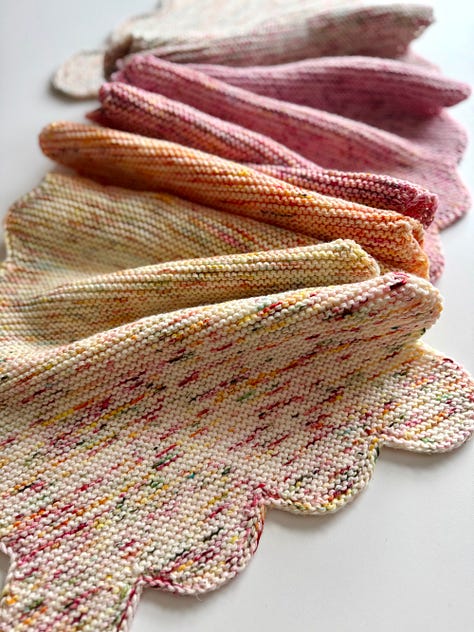 Various pictures of my completed Manderley Scarf