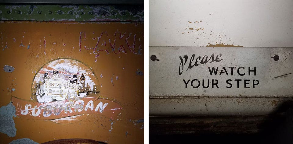 Detail shots of the old 1948 General Motors “Old Look” coach bus