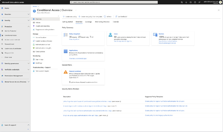 Esempio di report dei sign-in non coperti da accesso condizionale