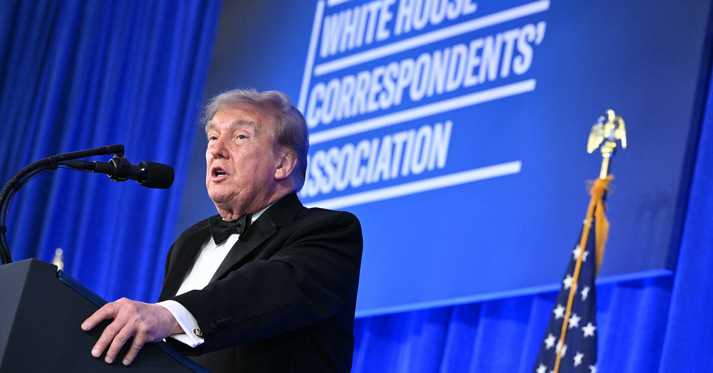 Trump condemns violence, slams press at White House Correspondents' Dinner