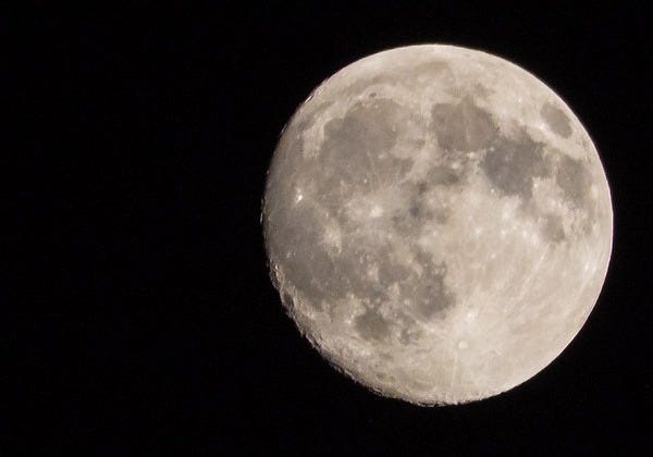 Image of the moon in the night sky. Image of the moon in the night sky.