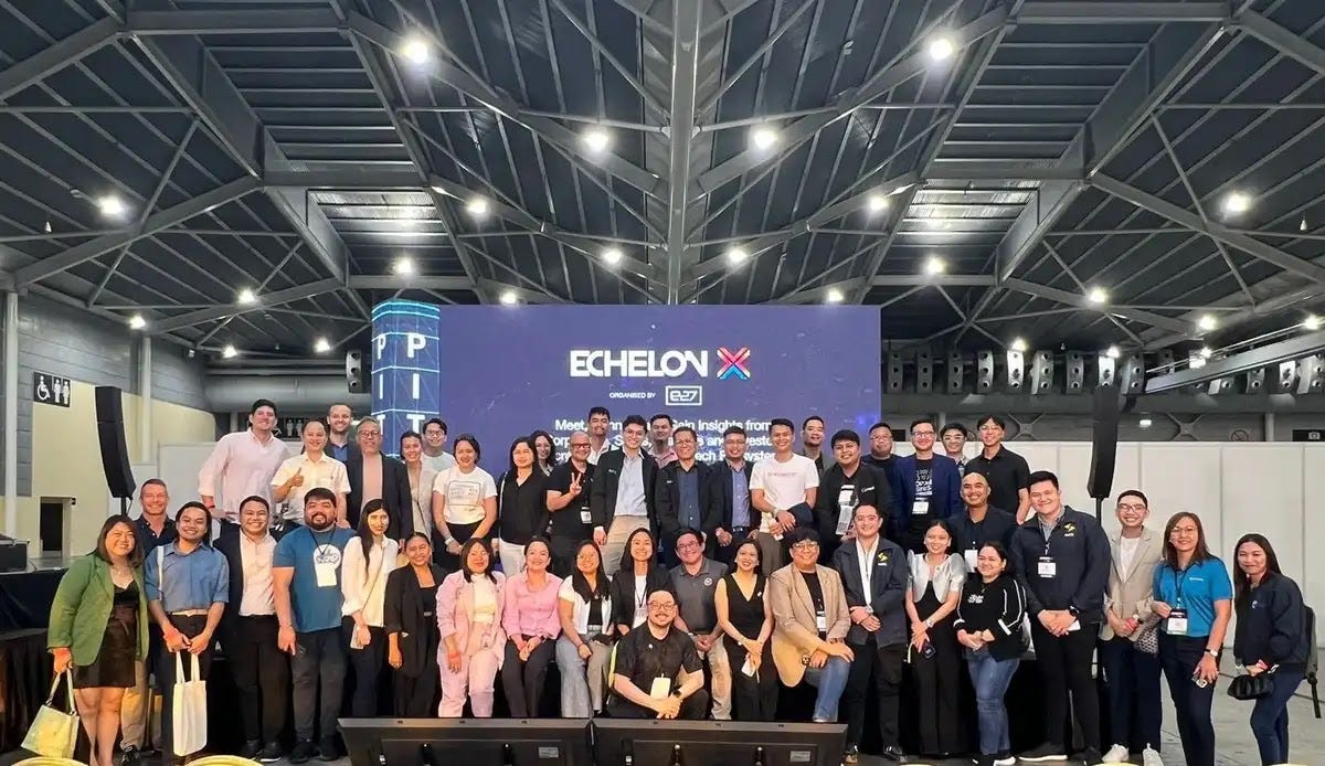 Vincent Rocha of Mylo Speech Buddy along with other startup participants at the Echelon X
