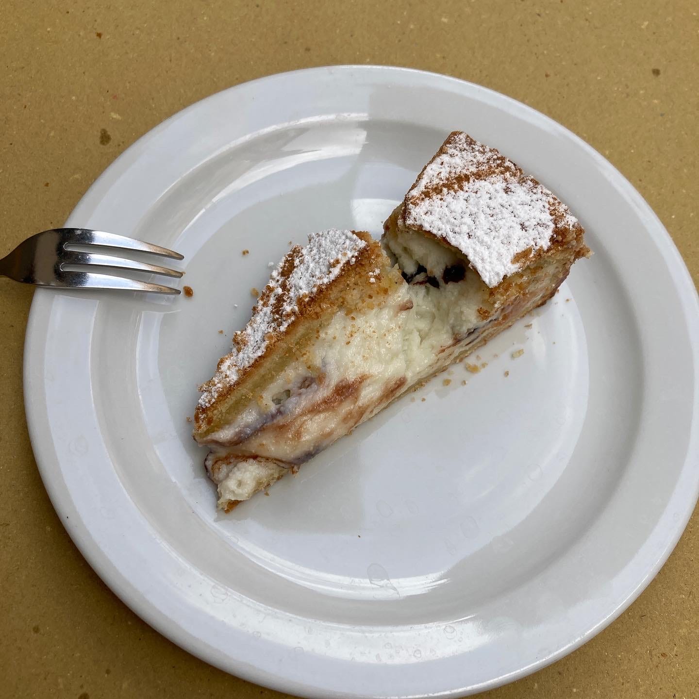 A baked cassata on a plate