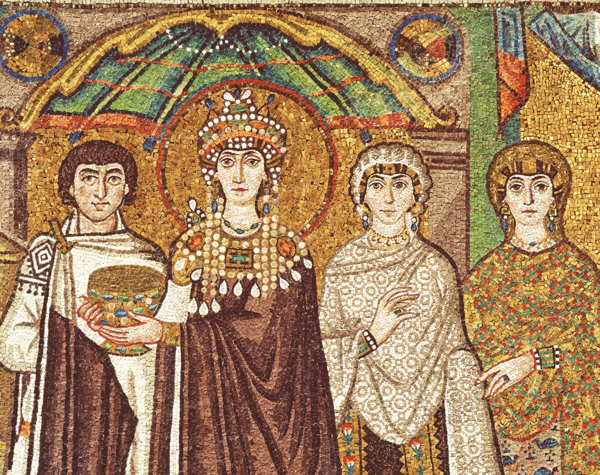 Teodora E Ancelle Mosaico A San Vitale Italia Emilia Romagna Ravenna Teodora E Ancelle Mosaico A San Vitale Italia Emilia Romagna Ravenna