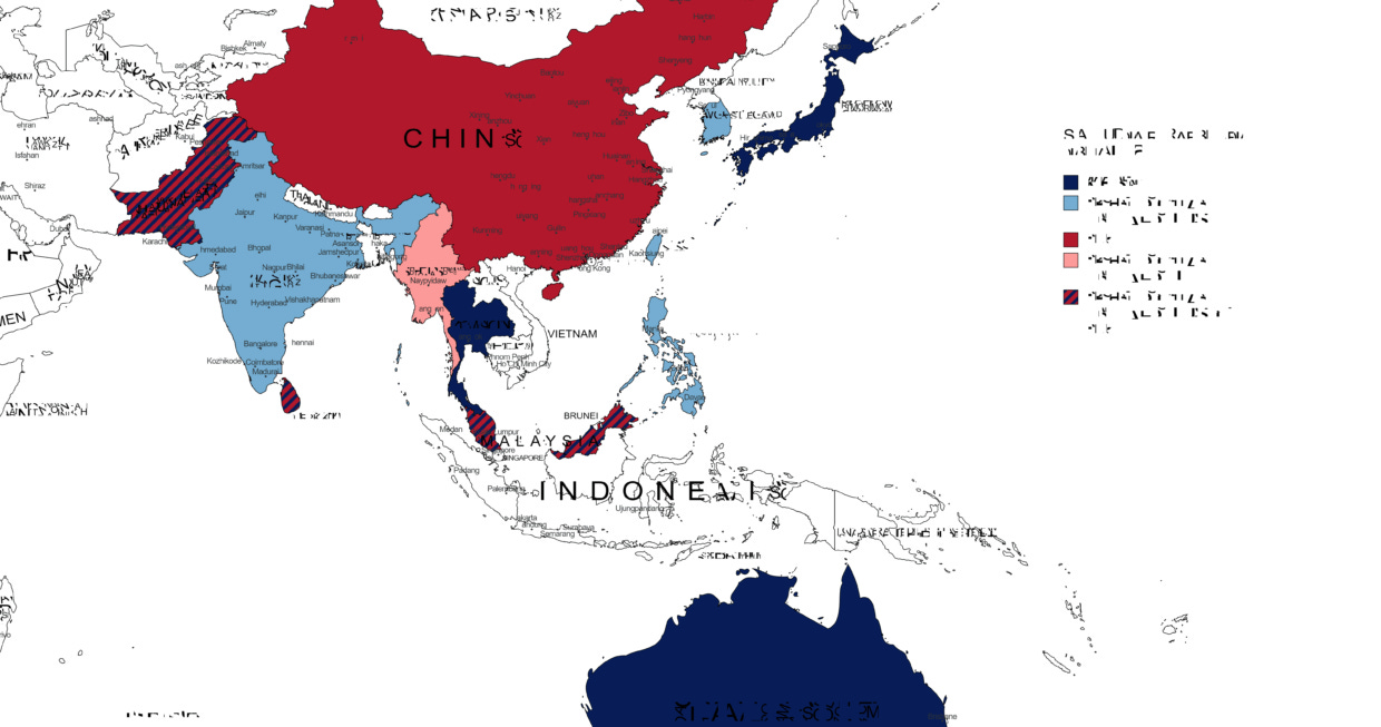 Indo-Pacific strategic map — Visual representation of regional influence and competition zones relevant to U.S.-China dynamics.