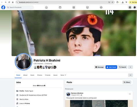 Screenshots showing ties of Patriots H Brahimi with PDK