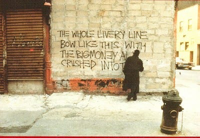 " The whole livery line Bow like this with The big money all Crushed into these feet"