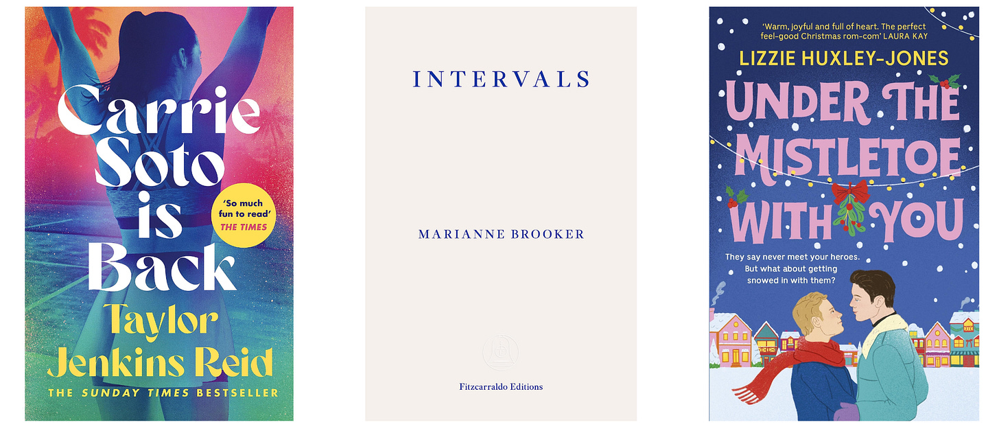 Carrie Soto is Back, Intervals, and Under the Mistletoe with You