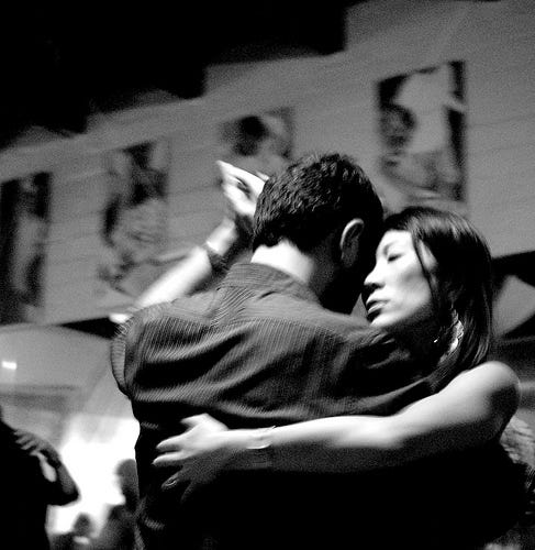 A couple dancing Tango