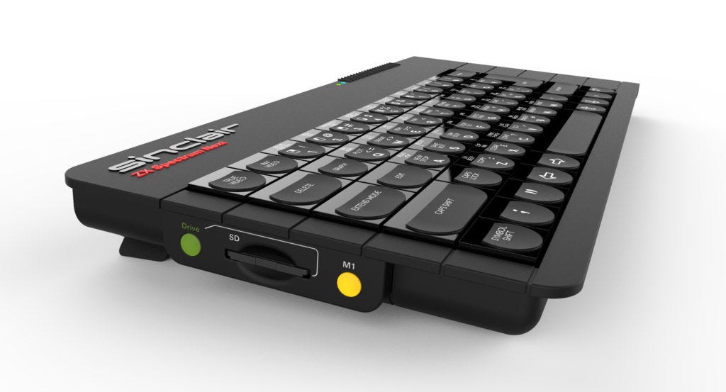 Lateral view of the case design showing SD card, disk and extra function buttons.
