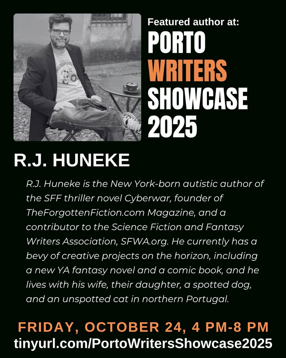 Porto Writers Showcase 2025, porto, bookplate, ants waking, rj huneke book tour