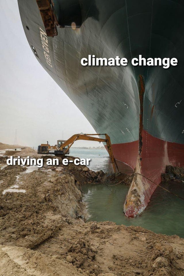 r/MemeTemplatesOfficial - Ship Ever Given getting freed by an excavator. template next slide