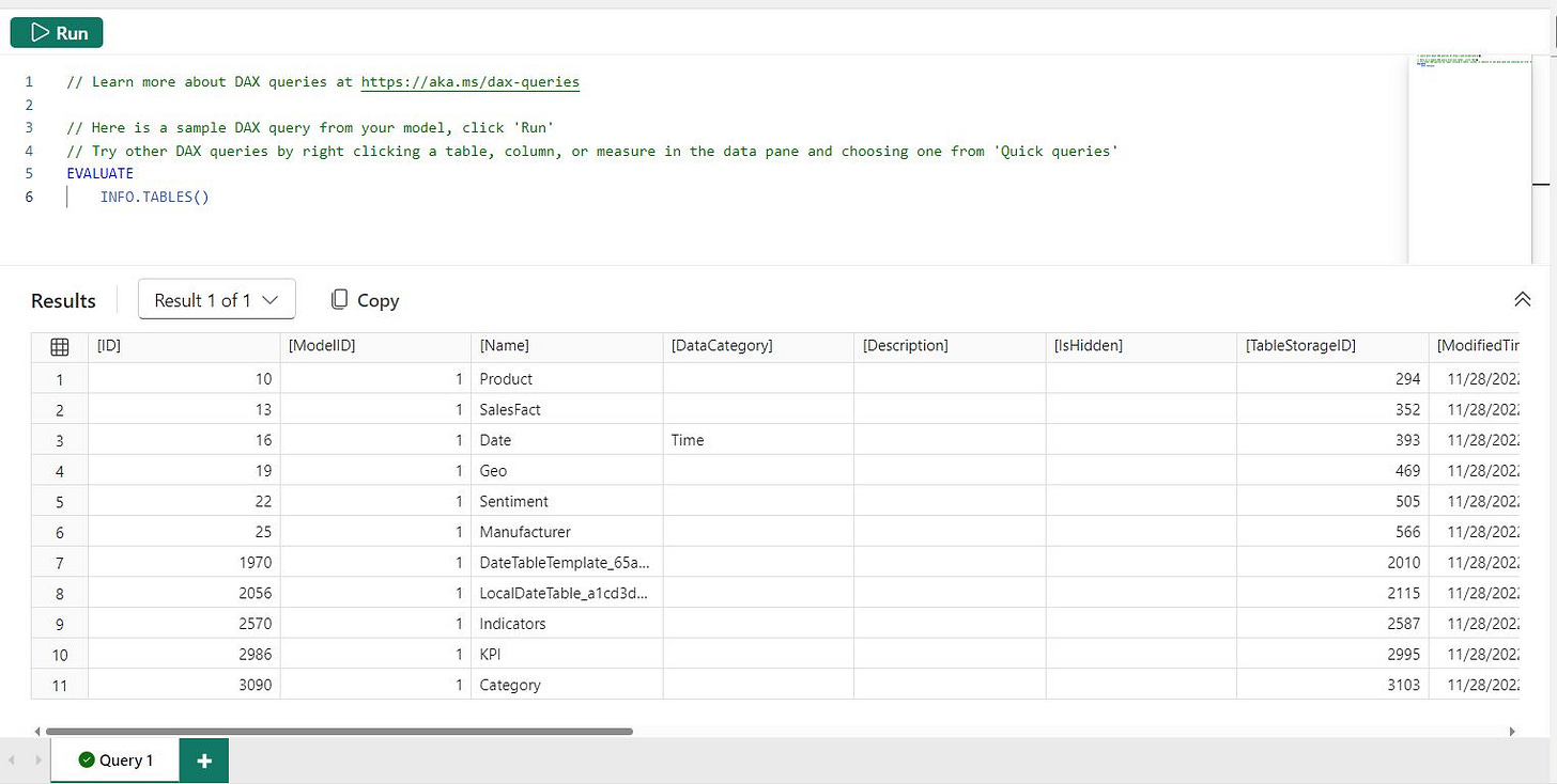 DAX INFO FUNCTION EXAMPLE