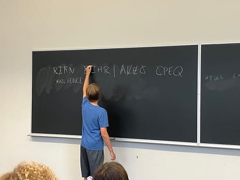 Pictures of the Secant math class at work!