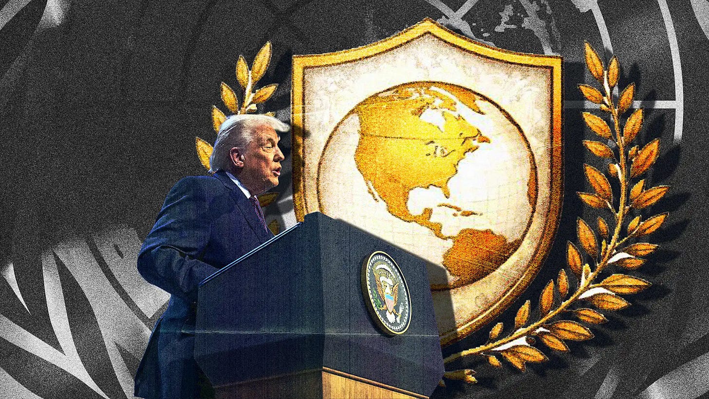 Trump's Board of Peace logo leaves out half the world - Fast Company