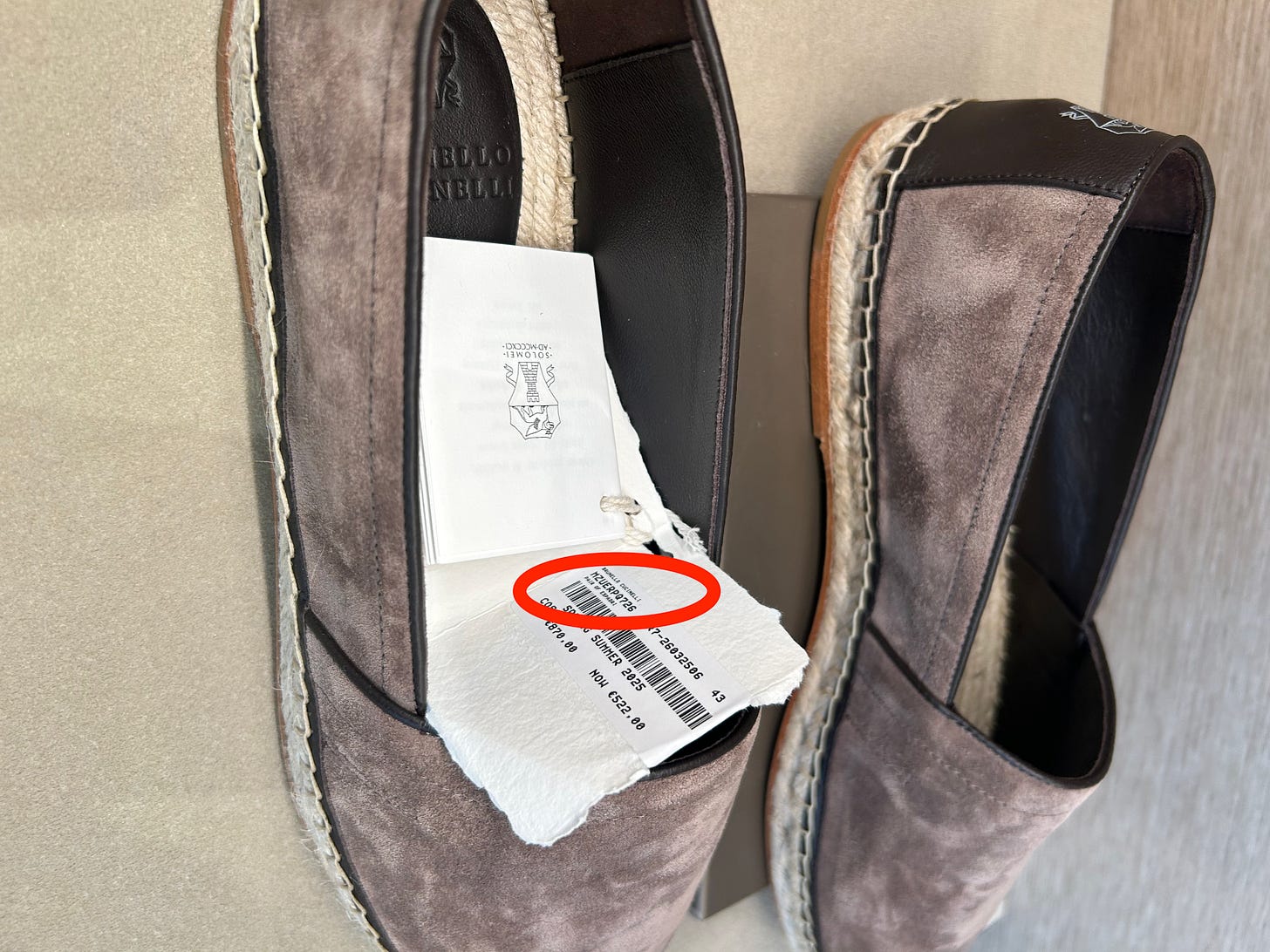 Brunello Cucinelli ($BC.MI) Outlet Channel Check: The Same Shoe